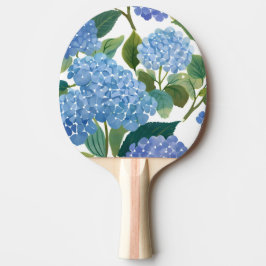 Blauwe Hortensia's | Mooie Bloeiende Struik Tafeltennisbatje