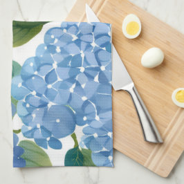 Blauwe Hortensia's | Mooie Bloeiende Struik Theedoek
