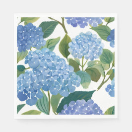 Blauwe Hortensia's | Mooie Bloemenstruik Servet