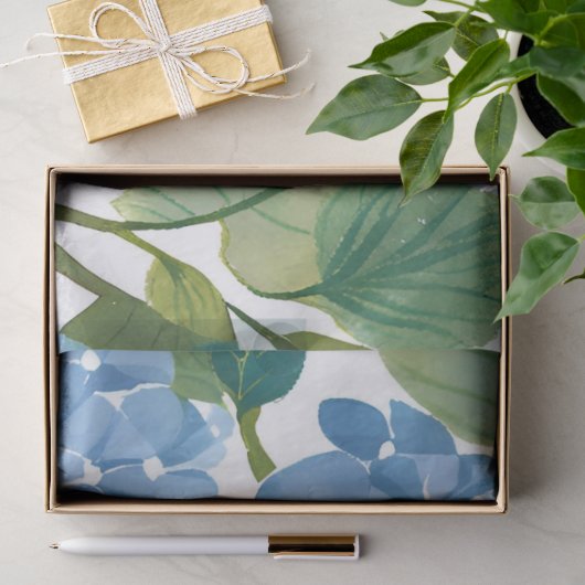 Blauwe Hortensia's | Mooie Bloementuin Tissuepapier (Geschenk)