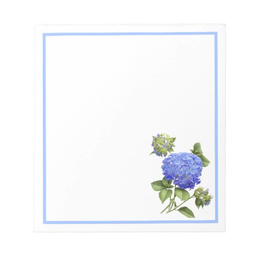 Blauwe Hortensia's Notitieblok (Voorkant)