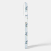 Blauwe Hortensia's op Strepen Case-Mate iPhone Case (Achterkant / Links)
