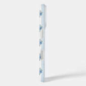 Blauwe Hortensia's op Strepen Case-Mate iPhone Case (Achterkant / Rechts)