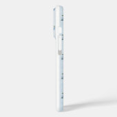 Blauwe Hortensia's op Strepen Case-Mate iPhone Case (Achterkant / Links)