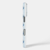 Blauwe Hortensia's op Strepen Case-Mate iPhone Case (Achterkant / Rechts)