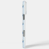 Blauwe Hortensia's op Strepen Case-Mate iPhone Case (Achterkant / Rechts)