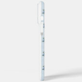 Blauwe Hortensia's op Strepen Case-Mate iPhone Case (Achterkant / Links)