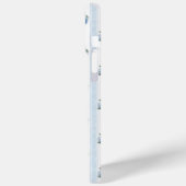 Blauwe Hortensia's op Strepen Case-Mate iPhone Case (Achterkant / Links)