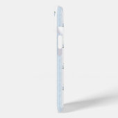 Blauwe Hortensia's op Strepen Case-Mate iPhone Case (Achterkant / Links)