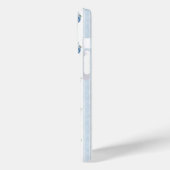 Blauwe Hortensia's op Strepen Case-Mate iPhone Case (Achterkant / Links)