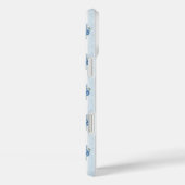 Blauwe Hortensia's op Strepen Case-Mate iPhone Case (Achterkant / Rechts)
