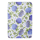 Blauwe Hortensia's Overal Bloempatroon Badmat (Voorkant Verticaal)