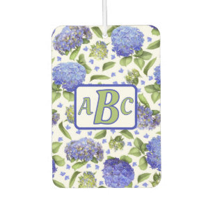 Blauwe Hortensia's Patroon Gepersonaliseerde Monog Luchtverfrisser