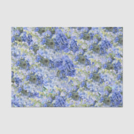 Blauwe Hortensia's Patroon Tissuepapier