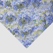 Blauwe Hortensia's Patroon Tissuepapier (Detail)