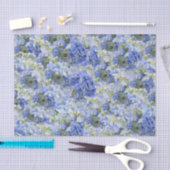 Blauwe Hortensia's Patroon Tissuepapier (Craft)