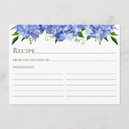 Blauwe Hortensia's Recept Informatiekaartje