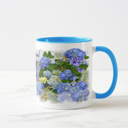BLAUWE HORTENSIA'S ~ Ringer Mok (Rechts)