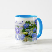 BLAUWE HORTENSIA'S ~ Ringer Mok (Voorkant rechts)