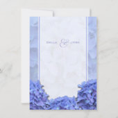 Blauwe Hortensia's Save the Date Aankondiging (Achterkant)