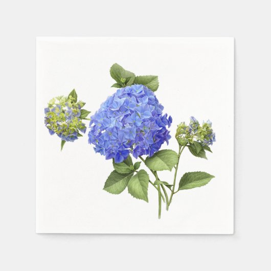 Blauwe Hortensia's Servetten (Voorkant)