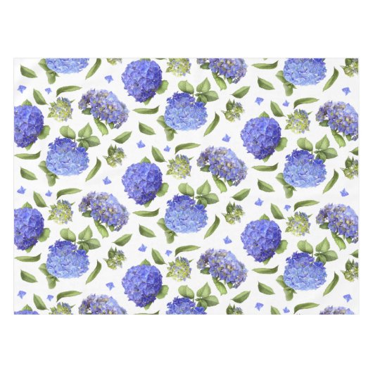 Blauwe Hortensia's Tafelkleed (Voorkant (Horizontaal))