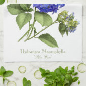 Blauwe Hortensia's Theedoek (Gevouwen)