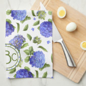 Blauwe Hortensia's Theedoek (Quarter Fold)