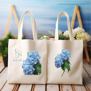 Blauwe Hortensia's Trouw Monogram Tote Bag