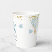 Blauwe hotair ballon - Whitepapers Papieren Bekers (Links)