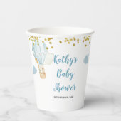 Blauwe hotair ballon - Whitepapers Papieren Bekers (Voorkant)