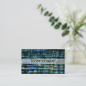  Blauwe Hout Kunst Visitekaartje (Staand voorkant)