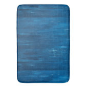 Blauwe houtextuurstrepen badmat (Voorkant Verticaal)