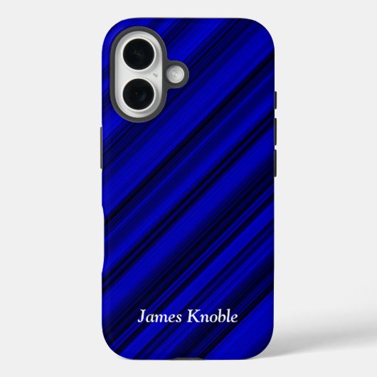 Blauwe Houtkorrel gepersonaliseerd Case-Mate iPhone Case (Achterkant)