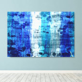  blauwe houtkunst canvas afdruk (Insitu (Houten vloer))