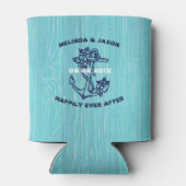 Blauwe houtplanken donkerblauw blauw blauw boetank blikjeskoeler (Achterkant)