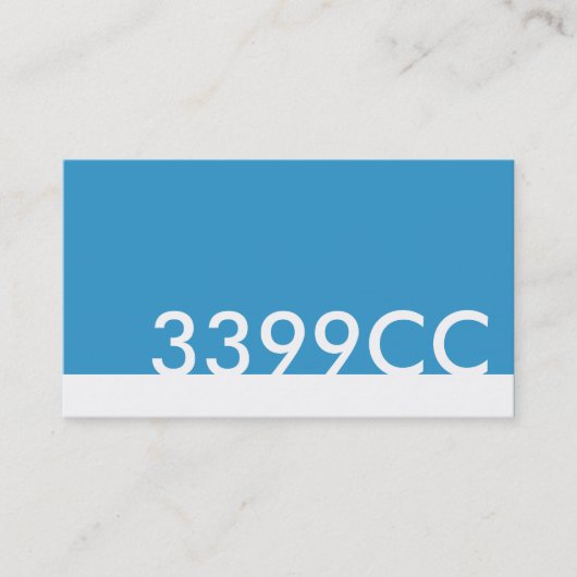 blauwe html kleurcode 3399CC Visitekaartje (Voorkant)