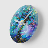 Blauwe huiden ronde klok (Hoek)