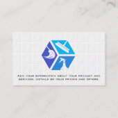 Blauwe Huis schoonmaak iconen | Badkamer Tegels Visitekaartje (Achterkant)