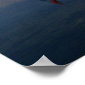 Blauwe huisboot Isle of Wight Poster (Hoek)