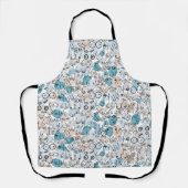 Blauwe humor schort (Voorkant)