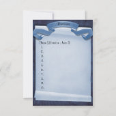 Blauwe Huwelijksceremonie Aangepaste Routebeschrij Kaart (Achterkant)