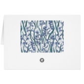 Blauwe Hyacint bloemen op wit (Achterkant Horizontaal)