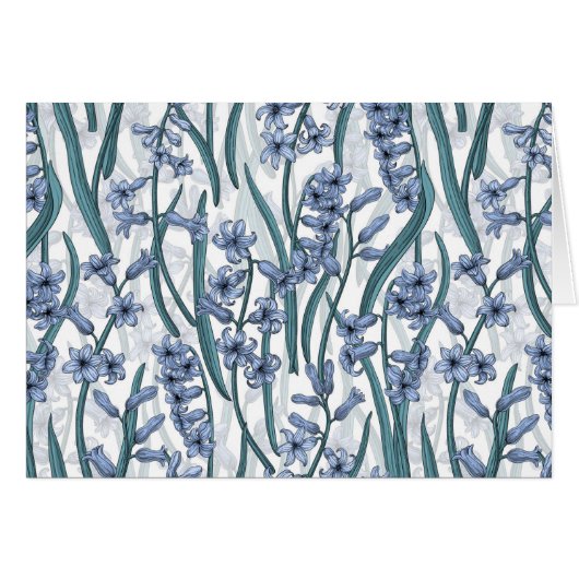 Blauwe Hyacint bloemen op wit (Voorkant Horizontaal)