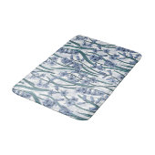 Blauwe Hyacint bloemen op wit Badmat (Gekanteld)