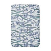 Blauwe Hyacint bloemen op wit Badmat (Voorkant Verticaal)