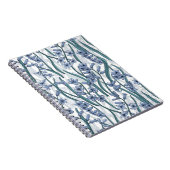 Blauwe Hyacint bloemen op wit Notitieboek (Rechterzijde)