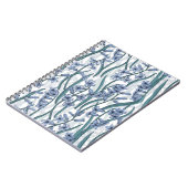 Blauwe Hyacint bloemen op wit Notitieboek (Linkerzijde)