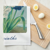 Blauwe hyacinten  botanische kunst theedoek (Quarter Fold)