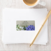 Blauwe hyacinth met witte bloemen etiket (Insitu)